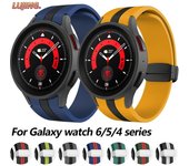 Para Samsung Galaxy Watch 6/5/4 40mm 44mm 45mm Correa con hebilla magnética para Galaxy Watch 6/4 Classic 46mm 43mm 47mm Correa de reloj Galaxy Watch4-5 40mm
