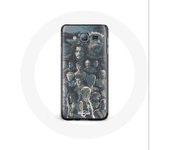 Coque pour Samsung Galaxy A3 Game of Thrones Saison 8 Le Trône de Fer Affiche Personnages Fond Gris