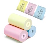 Papel para impresora térmica, papel de impresora colorido para mini impresora de calcomanías, mini impresora térmica portátil con Bluetooth, papel sin calcomanías en color amarillo cobalto