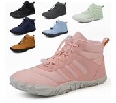 Botas de invierno para hombre y mujer, zapatos cálidos de felpa de algodón para senderismo, escalada, botas altas hasta el tobillo, para amantes de la moda 35 azul claro