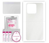 apgo Protective Skin Sticker for the back compatible with Xiaomi Redmi 10A Sport, Wrap Film, Foil, Vinyl - Pattern Matte Transparent