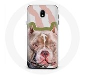 Coque pour samsung galaxy S4 Chien de Pitbull marron