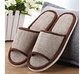 Mujer Hombre Parejas Moda Casual Zapatillas de casa Piso interior Zapatos planos Sandalias 37-38 café