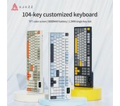 Ajazz Teclado mecánico para juegos AK35I V3 Blue Switch Gaming Office Blue Switch gris/beige