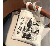 Bolso de lona Jujutsu Kaisen, bolso de hombro de Anime japonés para mujer, bolso de mano Harajuku de gran capacidad, bolsos de compras góticos Vintage de dibujos animados 24*26cm