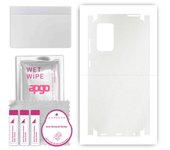 apgo Protective Skin Sticker for the back+sides compatible with Samsung Galaxy A72 5G, Full Wrap Film, Foil, Vinyl - Pattern Matte Transparent