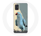 Coque Samsung Galaxy A51 Perruches perroquets Bleu