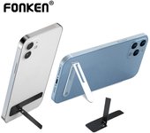 Fonken-Soporte Invisible ultrafino para teléfono móvil, soporte de escritorio de Metal, plegable para I-Phone, Samsung, Huawei, Xiaomi 02 negro