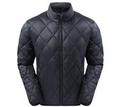 2786 Chaqueta acolchada con paneles de diamantes para hombre M negro