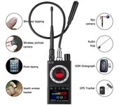Nuevo detector de cámara oculta K19+ con detector de RF inalámbrico, señal de sonido GSM, rastreador GPS magnético, detector de errores negro