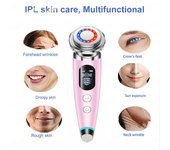 Instrumento de belleza ultrasónico Dispositivo de rejuvenecimiento de fotones Introducción de iones Micro corriente facial blanco