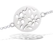 Les Trésors De Lily [H0524] - Bracelet Argent 'Chorégraphie' argenté (rhodié) - 14 mm plata