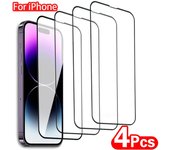 Protector de pantalla de vidrio templado para iPhone, Protector de pantalla antiexplosión para iPhone 15, 14, 13, 12, 11 Pro Max, 7, 8 Plus, X, XR, XS Max, 4 unidades iphone 11 puro