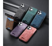 Funda de cuero texturizada en relieve para teléfono con soporte 2 en 1 y ranura para tarjetas para iPhone, Samsung, Xiaomi, Google, funda protectora elegante y funcional anticaídas Xiaomi 15 Pro negro