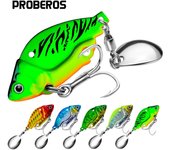 Señuelo con cebo giratorio de larga distancia, lentejuela VIB, Metal, Micro batido, recubierto de cobre, cebo biónico, luya deformada 9g