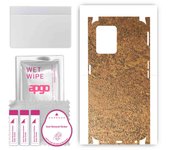 apgo Protective Skin Sticker for the back+sides compatible with Realme 9 Pro, Full Wrap Film, Foil, Vinyl - Pattern Rusty Copper