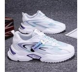 Zapatos de hombre, novedad de verano, zapatillas de deporte de malla transpirable, zapatos blancos cómodos y versátiles a la moda, zapatos para correr con cordones para hombre 39