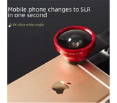 Lente externa gran angular universal de 0,4× para cámara móvil con selfie HD negro