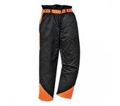 Portwest Pantalones de trabajo con motosierra de roble para hombre L R negro/naranja