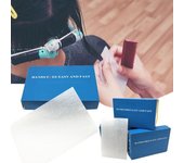 300 piezas/caja de papel para permanente, útil una sola vez, universal, herramienta de peluquería para permanente, papel de manos profesional portátil multifuncional para mujeres azul