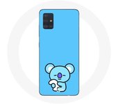 Coque pour Samsung Galaxy A71 Bangtan BTS BT21 Koya RM Fond Bleu