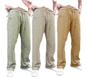 Moda de lujo para hombre, pantalones de lino de algodón natural, pantalones de verano para correr, pantalones de cintura elástica lisos para hombre, pantalones rectos sueltos para correr de talla grande 2XL negro