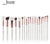 Jessup-Juego de brochas de maquillaje profesionales, brochas de maquillaje de color blanco perla/oro rosa, 20 piezas, herramientas para base en polvo, belleza cosmética 25CM*15CM*5CM oro rosa/blanco perla