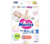 Pañales Merries S 4-8kg 66 piezas