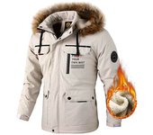 Chaqueta acolchada gruesa informal para exteriores para hombre, chaqueta Parker, chaqueta cálida para otoño e invierno, chaqueta para hombre XL verde del ejército