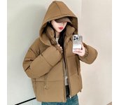 Chaquetas de invierno para mujer 2024, moda, gruesas, cálidas, de gran tamaño, cortas, con capucha M negro