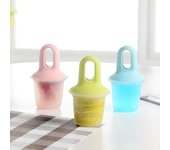Mini molde para paletas de hielo, bola de helado, fabricante de polos, moldes para paletas, molde para helado de batido de frutas para bebé, molde para paletas de hielo caseras DIY HK08-0011-blue