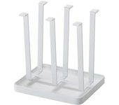 Soporte de cristal Yamazaki Jitsugyo, torre delgada, blanco, 2847