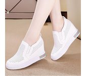 Mocasines transpirables para mujer, zapatillas de punta redonda, estilo coreano, cómodas, para caminar y ocio, zapatillas sin cordones 34
