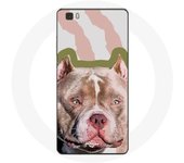 Coque pour Huawei P8 Lite Chien de Pitbull marron