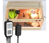 Enchufe inteligente de Control de temperatura pantalla Digital WIFI Sensor de temperatura termostato Dual EU Plug