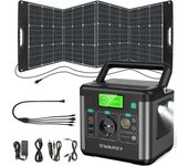 Generador de energía de central eléctrica 300W(Pico 600W) Cargador de banco de energía con generador solar SWAREY S160 de 222 Wh y panel solar de 200 W