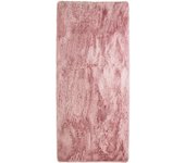 Tapis de Salon ou Chambre Shaggy - Neo Yoga- Tapis Lavable à Base Fine en Microfibre Poils Longs Extra Doux Rose 80 x 180 cm