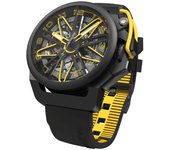 Reloj para hombre Mazzucato Rim GT con cronógrafo reversible y esfera doble, automático GT1-YL negro