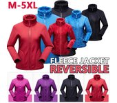 Chaquetas de lana para hombre y mujer, sudaderas, abrigos de invierno, chaqueta de senderismo para acampar, ropa térmica cálida a prueba de viento para exteriores M negro