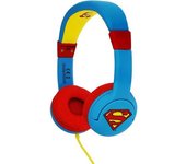 SUPERMAN Auriculares supraaurales con logotipo para niños/niños One Size rojo/azul