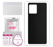 apgo Protective Skin Sticker for the back compatible with Motorola Edge 30 Ultra, Wrap Film, Foil, Vinyl - Pattern Carbon Black