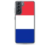 Coque Téléphone - Samsung - Galaxy S21 Plus - Drapeau France - Souple - Multicolore