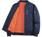 Chaqueta bomber retro con cuello alto, chaqueta de béisbol informal holgada para primavera y otoño M
