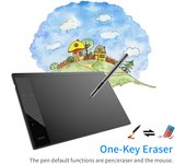 VEIKK A30 Tableta de dibujo gráfico 10 x 6 pulgadas Área activa grande Control táctil por gestos inteligente 8192 negro