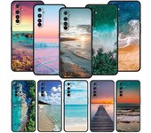 Funda de silicona con diseño de playa azul marino para Realme GT Neo 2 3 3T, para Realme 11 10 9 8 5G 7 6 GT2 Pro Plus C21 C11 C25 C35 Realme 8(8 Pro)