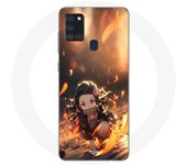 Coque Maniacase pour Samsung Galaxy A21s Demon Slayer Nezuko 3D art anime Manga