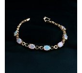 Pulsera con cierre de piedras preciosas de ópalo de colores, Plata de Ley 925, joyería fina de colores naturales para mujer, esposa, mamá, bonito regalo 2024 19cm amarillo