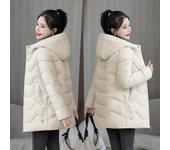 Chaqueta de invierno para mujer, parka con capucha de algodón y plumón para mujer, chaquetas gruesas y cálidas, abrigo informal a prueba de viento para estudiantes XXXL