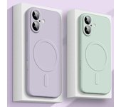 Funda de silicona líquida Magsafe para iPhone 16 Pro Max 15 14 Plus 13 12 Mini 11 Pro XS Max, funda suave mate For iPhone 16