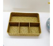 Caja de almacenamiento de bambú hecha a mano, organizador de armario, sistema de organización de ropa, organizador de cajones, armario, organizador de almacenamiento de pantalones beige